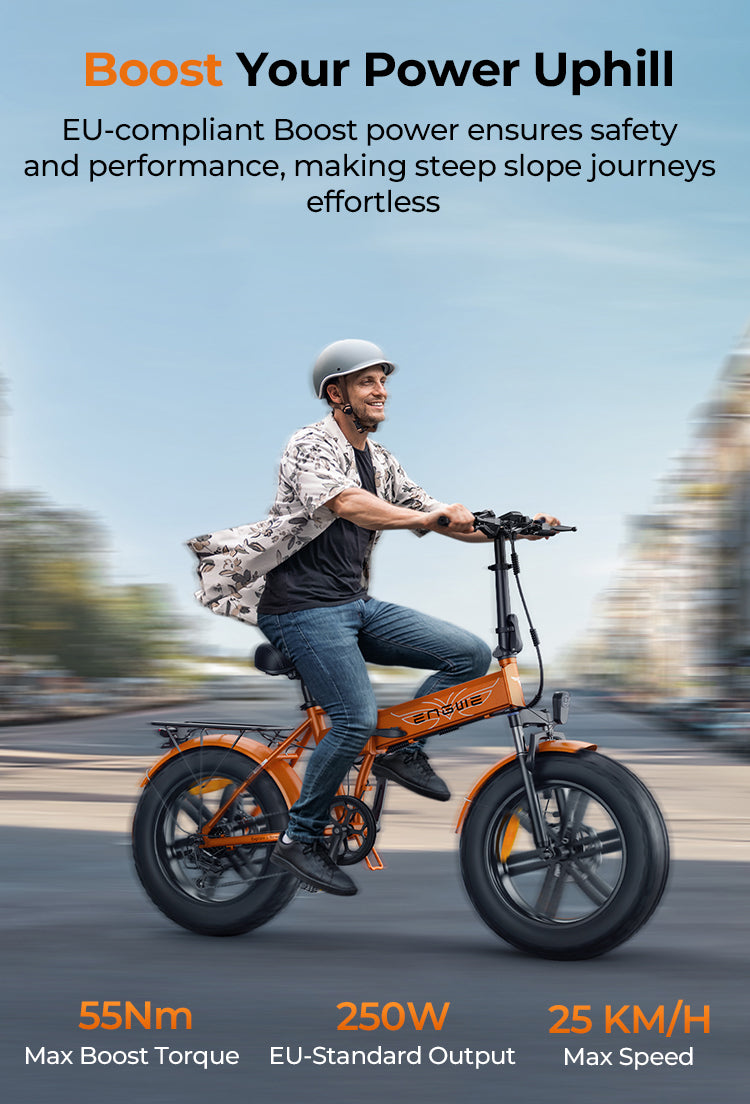 Engwe EP-2 Boost Opvouwbare Elektrische Fatbike met Torque Sensor